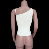 Spring Summer Women's Rib Fashion Casual Vests