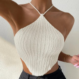 Women's Strapless Tops Beach Halter Neck Knitting Camisole