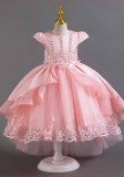 Flower Children's Dress Tail Princess Dress