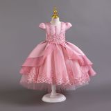Flower Children's Dress Tail Princess Dress