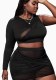 Women's Spring Chic Elegant Asymmetric Single Long Sleeve Two Piece Skirt Set