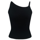 Spring Summer Women's Rib Fashion Casual Vests