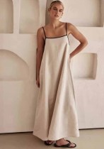 Spring Summer Women's Fashion Casual Strap Dress With Pockets Spring Summer Women's Fashion Casual Strap Dress With Pockets