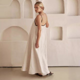 Spring Summer Women's Fashion Casual Strap Dress With Pockets