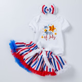 Baby harem striped tutu two-piece set