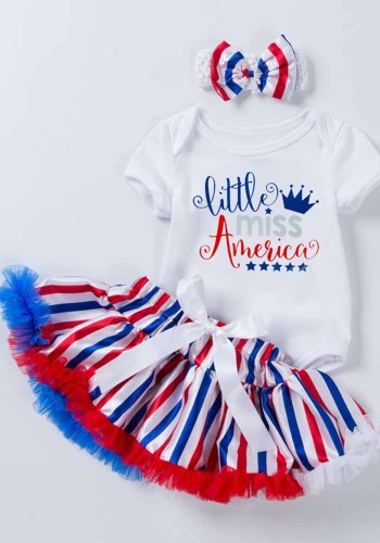 Baby harem striped tutu two-piece set