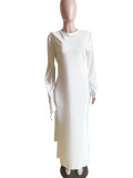 Women Loose Solid Casual Maxi Dress