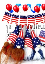 American Gnome Faceless Doll American Holiday Ornament