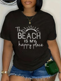 Plus Size Women's Fashion Style Trendy Printed Summer Short Sleeve T-Shirt