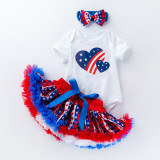 Baby harem striped tutu two-piece set