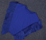 Women summer tassel vest shorts two-piece set