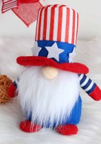 American striped five-star faceless doll decoration cute dwarf elderly doll gift