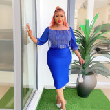 Women's Fashion Career Chic African Plus Size Dress