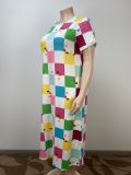 Plus Size Women Loose Casual Print Dress