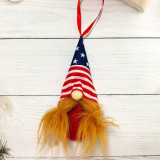 American Gnome Faceless Doll American Holiday Ornament