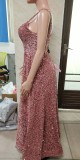 Luxury Sequin Prom Dress Side Slit Glitter Long A Line Formal Party Evening Dress(process time 3-7days)