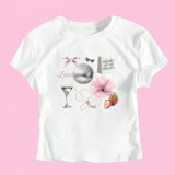 Women's Trendy Summer Slim Bow Short Sleeve T-Shirt