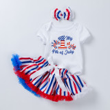Baby harem striped tutu two-piece set