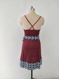 Women's Printed Strap Maternity Dress