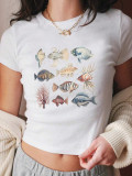 Women's Trendy Summer Slim Bow Short Sleeve T-Shirt