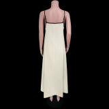 Spring Summer Women's Fashion Casual Strap Dress With Pockets