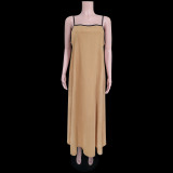 Spring Summer Women's Fashion Casual Strap Dress With Pockets