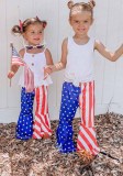 Summer Girls Top+ Bell Bottom Pants Two-piece Set