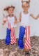 Summer Girls Top+ Bell Bottom Pants Two-piece Set