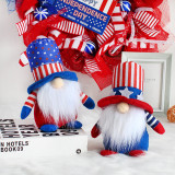 American striped five-star faceless doll decoration cute dwarf elderly doll gift