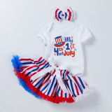 Baby harem striped tutu two-piece set