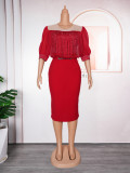 Women's Fashion Career Chic African Plus Size Dress