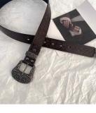 Women's Brown Decorative Retro Belt