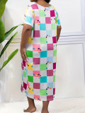 Plus Size Women Loose Casual Print Dress