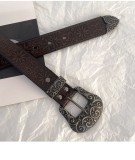Women's Brown Decorative Retro Belt