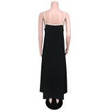 Spring Summer Women's Fashion Casual Strap Dress With Pockets