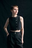 Women's Spring And Summer Fashionable Sleeveless Cropped Vest High Waist Pants Women's Two-Piece Set