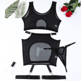 Temptation See-Through Sexy Net Clothes Women's Sexy Four-Piece Lingerie Set