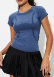 Women Round Neck Yoga Wear Short Sleeve Top