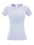Women Round Neck Yoga Wear Short Sleeve Top