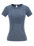 Women Round Neck Yoga Wear Short Sleeve Top