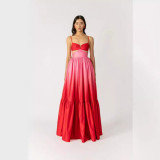 Women Summer Suspender Gradient Backless Sleeveless Dress