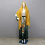 Women Beaded Printed Muslim Dresses Dubai Arabian Abayas