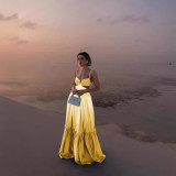 Women Summer Suspender Gradient Backless Sleeveless Dress