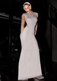 Women's Summer Solid Color Casual Zipper Sleeveless Slim Women's Long Dress
