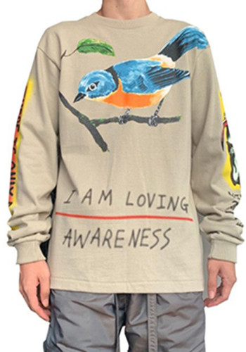 Autumn Top Fashionable Hip-Hop Style Unisex Long-Sleeved Printed T-Shirt