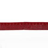 Women Muslim Beaded Fake Two Piece Chiffon Patchwork Belted Robe