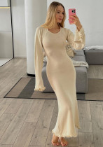 Women Sexy Backless Belt Bottom Sleeve Ruffle Edge Dress Women Sexy Backless Belt Bottom Sleeve Ruffle Edge Dress