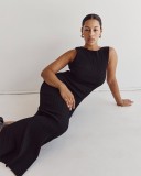 Women Casual Sleeveless knitting Maxi Dress