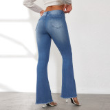 Women Ripped Denim Pant