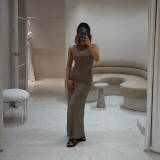 Women Casual Sleeveless knitting Maxi Dress
